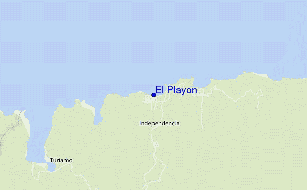 mapa de localização de El Playon