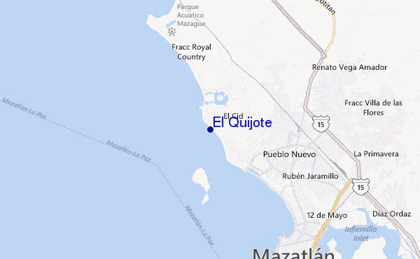 mapa de localização de El Quijote