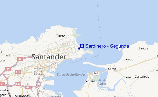 mapa de localização de El Sardinero - Segunda