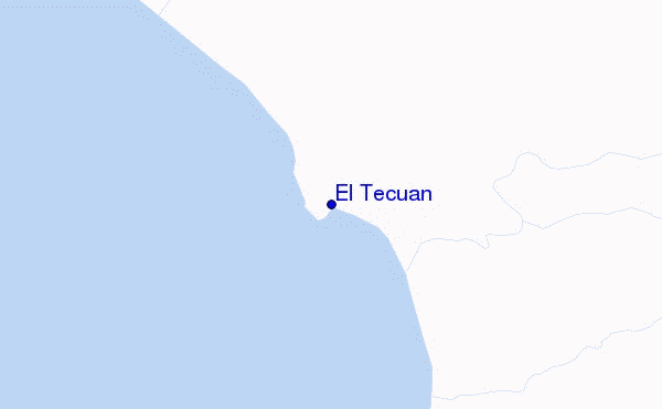 mapa de localização de El Tecuan