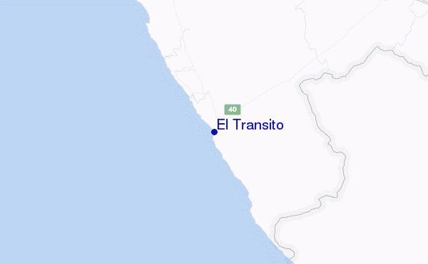 mapa de localização de El Transito