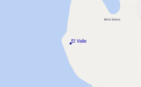 mapa de localização de El Valle