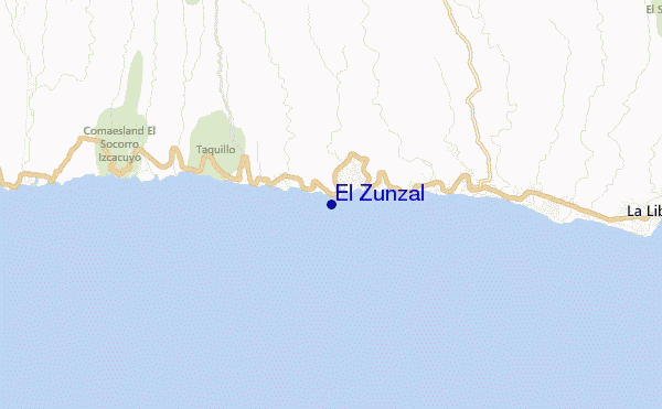 mapa de localização de El Zunzal