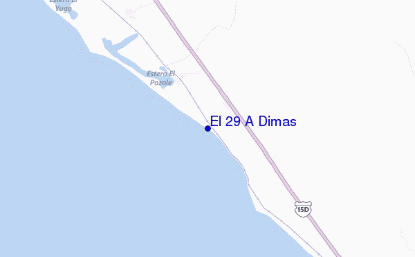 mapa de localização de El 29 A Dimas