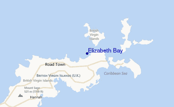 mapa de localização de Elizabeth Bay