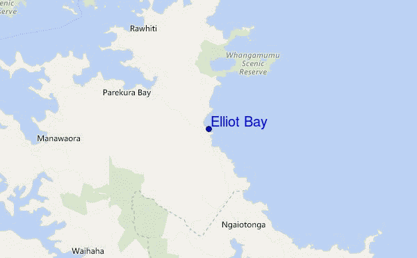 mapa de localização de Elliot Bay