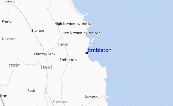 mapa de localização de Embleton