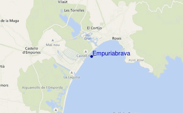 mapa de localização de Empuriabrava