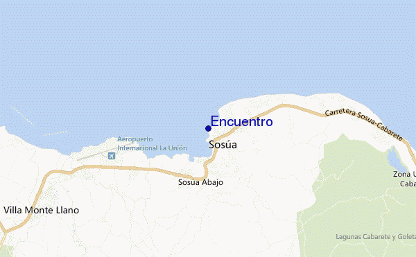 mapa de localização de Encuentro