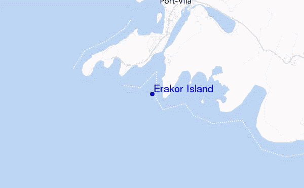 mapa de localização de Erakor Island