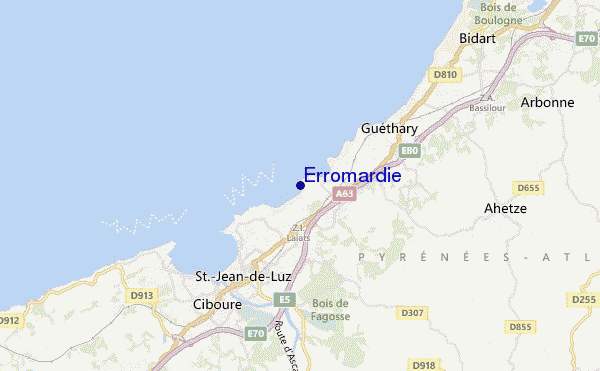 mapa de localização de Erromardie