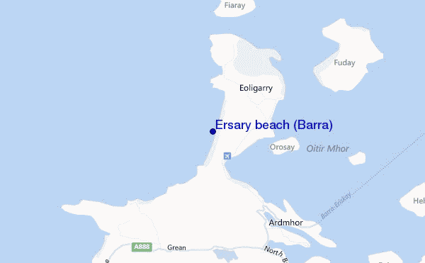 mapa de localização de Ersary beach (Barra)