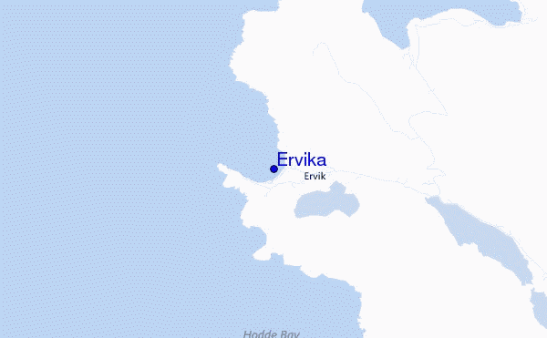 mapa de localização de Ervika