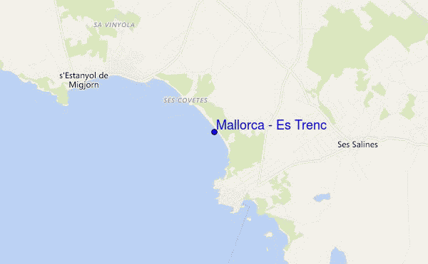 mapa de localização de Mallorca - Es Trenc