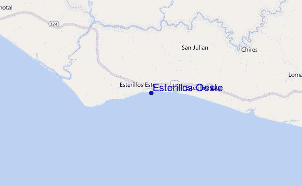mapa de localização de Esterillos Oeste