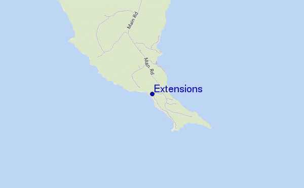 mapa de localização de Extensions