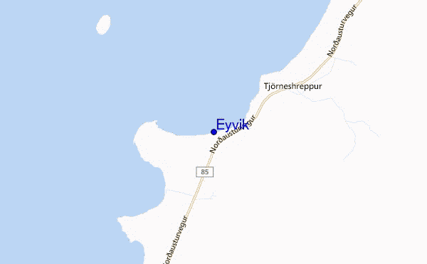 mapa de localização de Eyvik