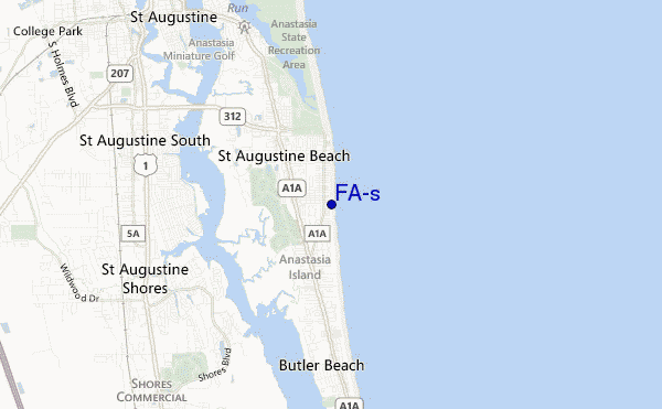 mapa de localização de FA's