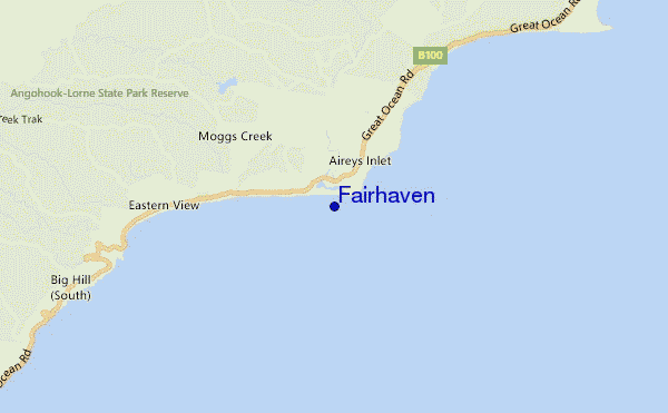 mapa de localização de Fairhaven