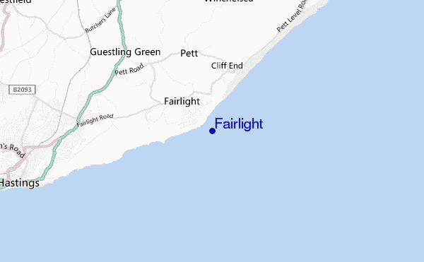 mapa de localização de Fairlight