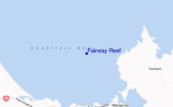 mapa de localização de Fairway Reef