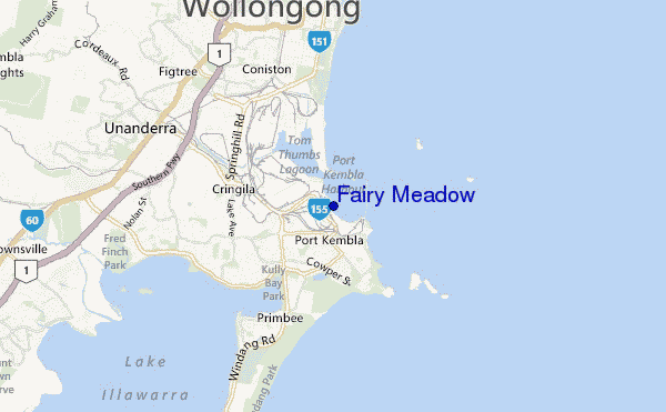 mapa de localização de Fairy Meadow