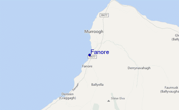 mapa de localização de Fanore