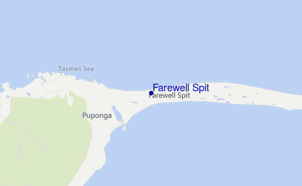 mapa de localização de Farewell Spit