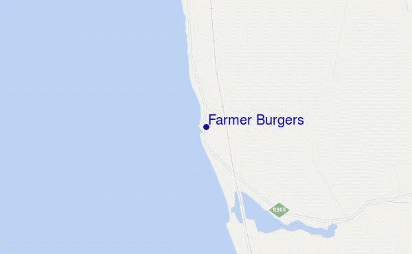 mapa de localização de Farmer Burgers