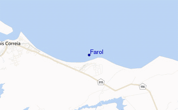 mapa de localização de Farol