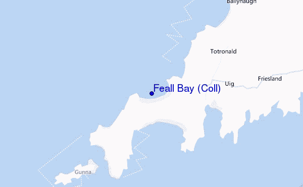 mapa de localização de Feall Bay (Coll)