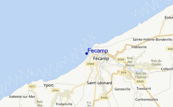 mapa de localização de Fecamp