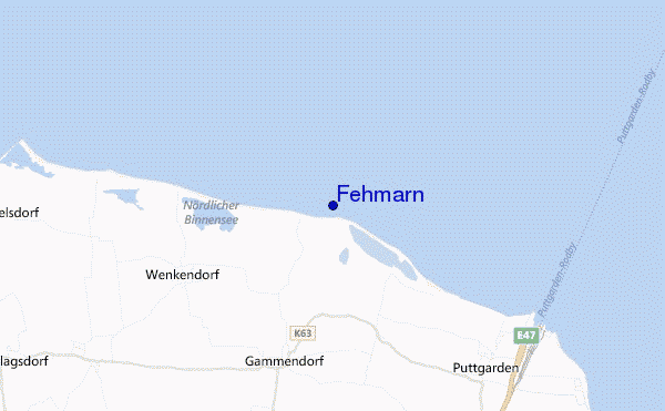 mapa de localização de Fehmarn