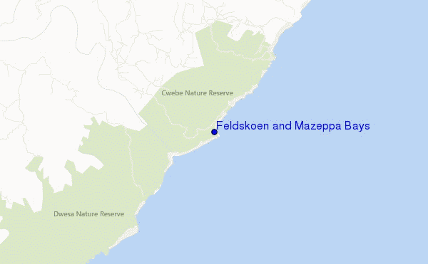 mapa de localização de Feldskoen and Mazeppa Bays