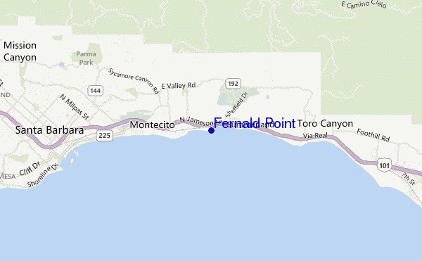 mapa de localização de Fernald Point