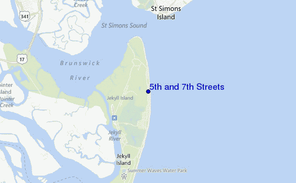 mapa de localização de 5th and 7th Streets