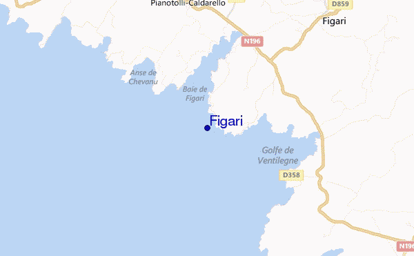 mapa de localização de Figari