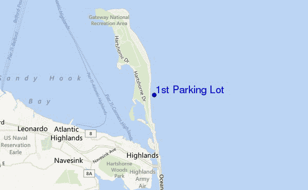 mapa de localização de 1st Parking Lot
