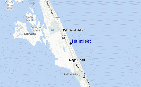 mapa de localização de 1st street