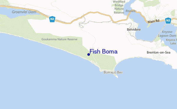 mapa de localização de Fish Boma