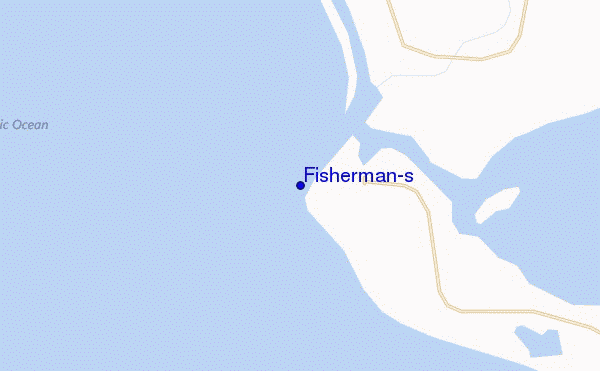 mapa de localização de Fisherman's