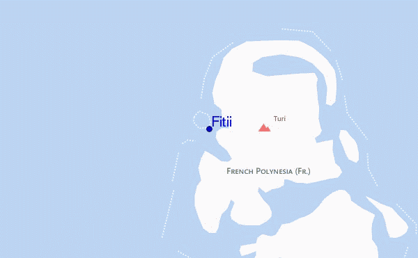 mapa de localização de Fitii