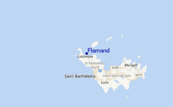 mapa de localização de Flamand