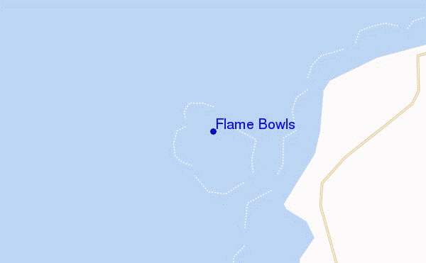 mapa de localização de Flame Bowls