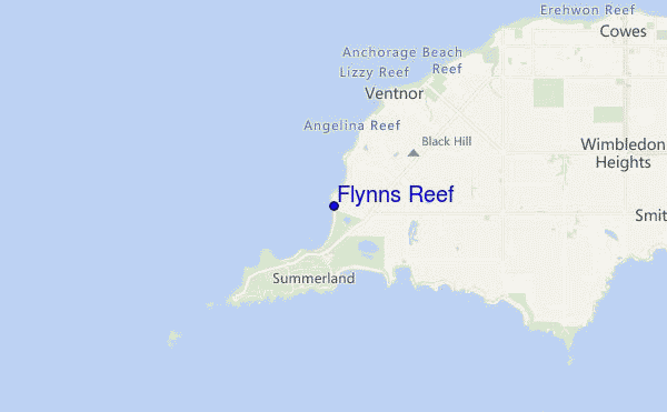 mapa de localização de Flynns Reef