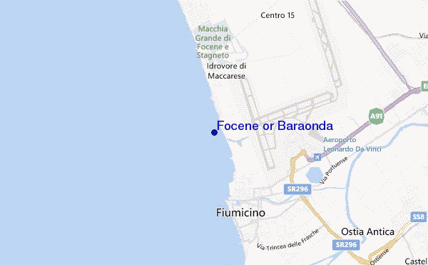 mapa de localização de Focene or Baraonda