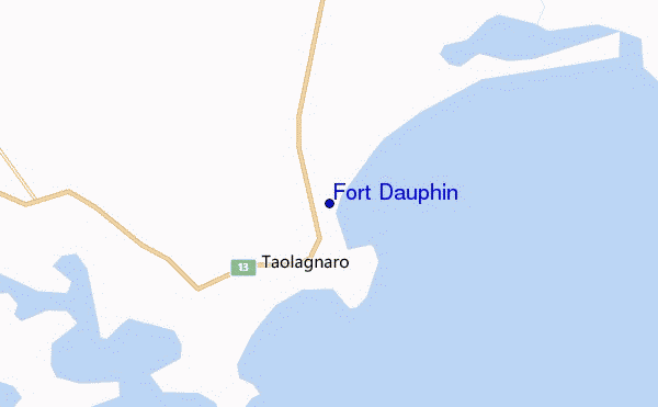 mapa de localização de Fort Dauphin