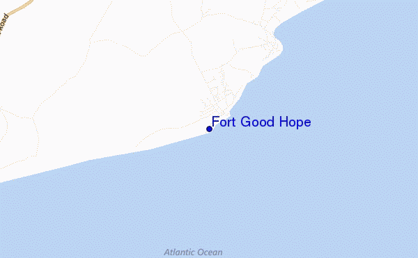 mapa de localização de Fort Good Hope
