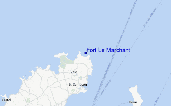 mapa de localização de Fort Le Marchant