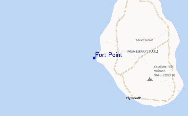 mapa de localização de Fort Point